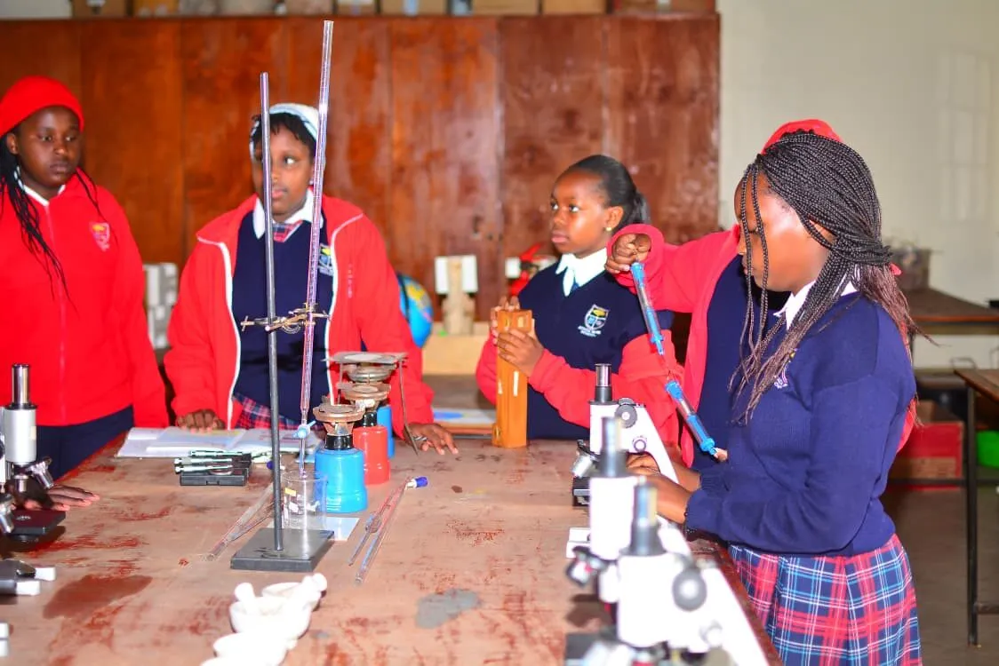Junior Secondary students running a science practical