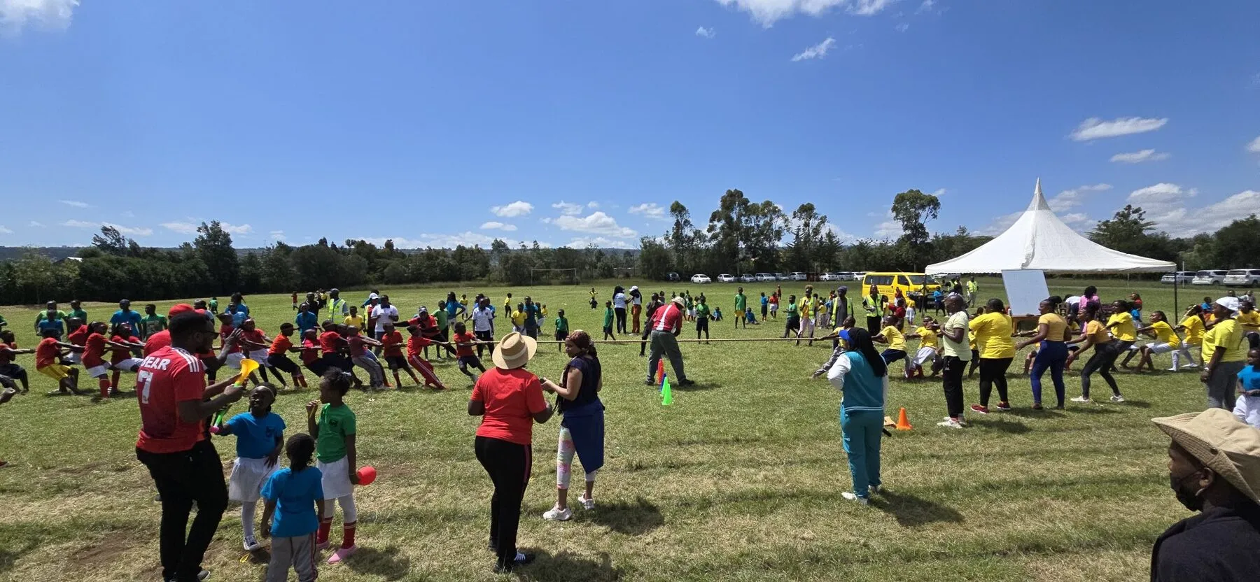 Inter-school sports day on the school field